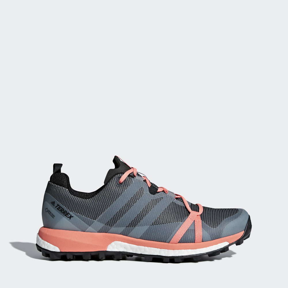 Adidas Terrex Agravic Gtx - παπουτσια για τρεξιμο γυναικεια - Γκρι/Ασπρα/Κοραλι,Μέγεθος: EU 36 – 54